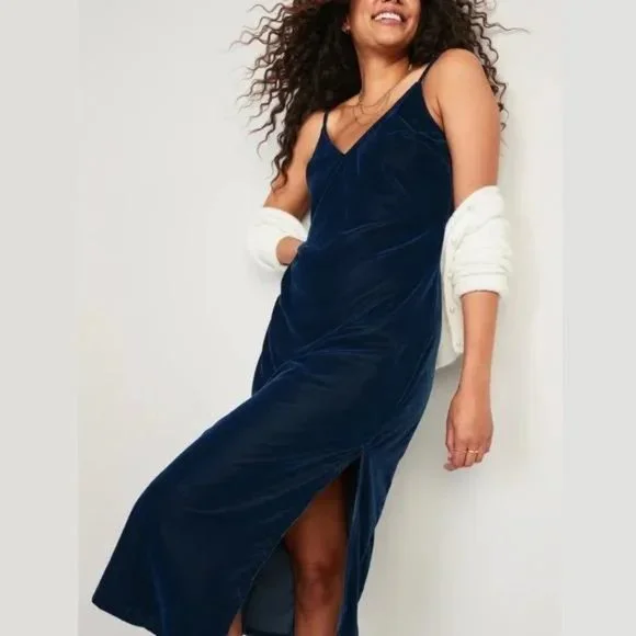 Old Navy Tie-Belt Midi Shirt Dress for Women New - Picture 4 of 4